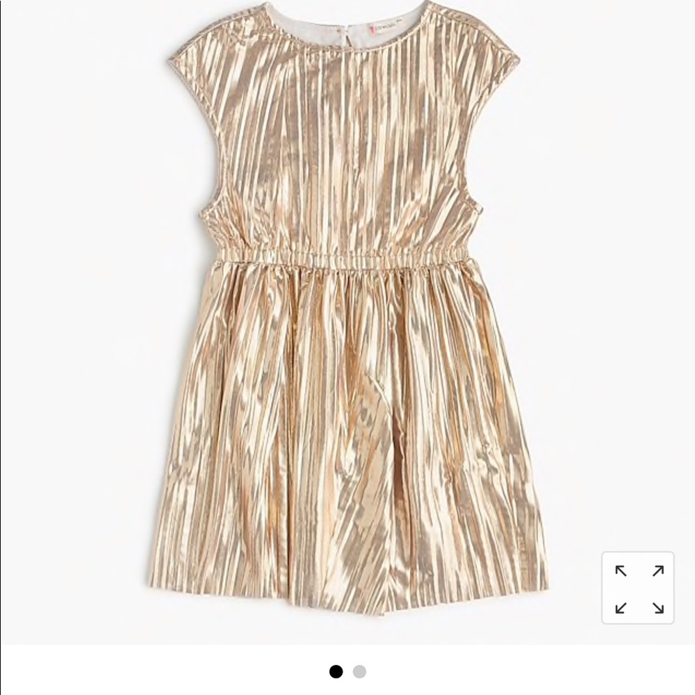 Girls gold J crew cuts dress. Size 4